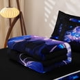 thumbnail image 5 of Homewish Kawaii Japanese Girl Zipper Twin Comforter Sets with Fitted Sheet and 2 Pillowcases,Blue Wild Butterfly Zipper Bedding Set For Kids,Reversible,4-Piece, 5 of 7