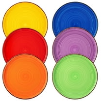 MALACASA Stoneware Dessert Plates Set of 6, 8.25 inch Small Plate Set for Kitchen, Microwave and Dishwasher Safe, Multicolor