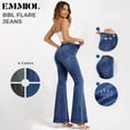 thumbnail image 6 of EMMIOL Women's Y2K Vintage Flare Jeans 90s Mid Rise Bootcut Denim Pants Retro Stretch Fit Jeans, 6 of 7