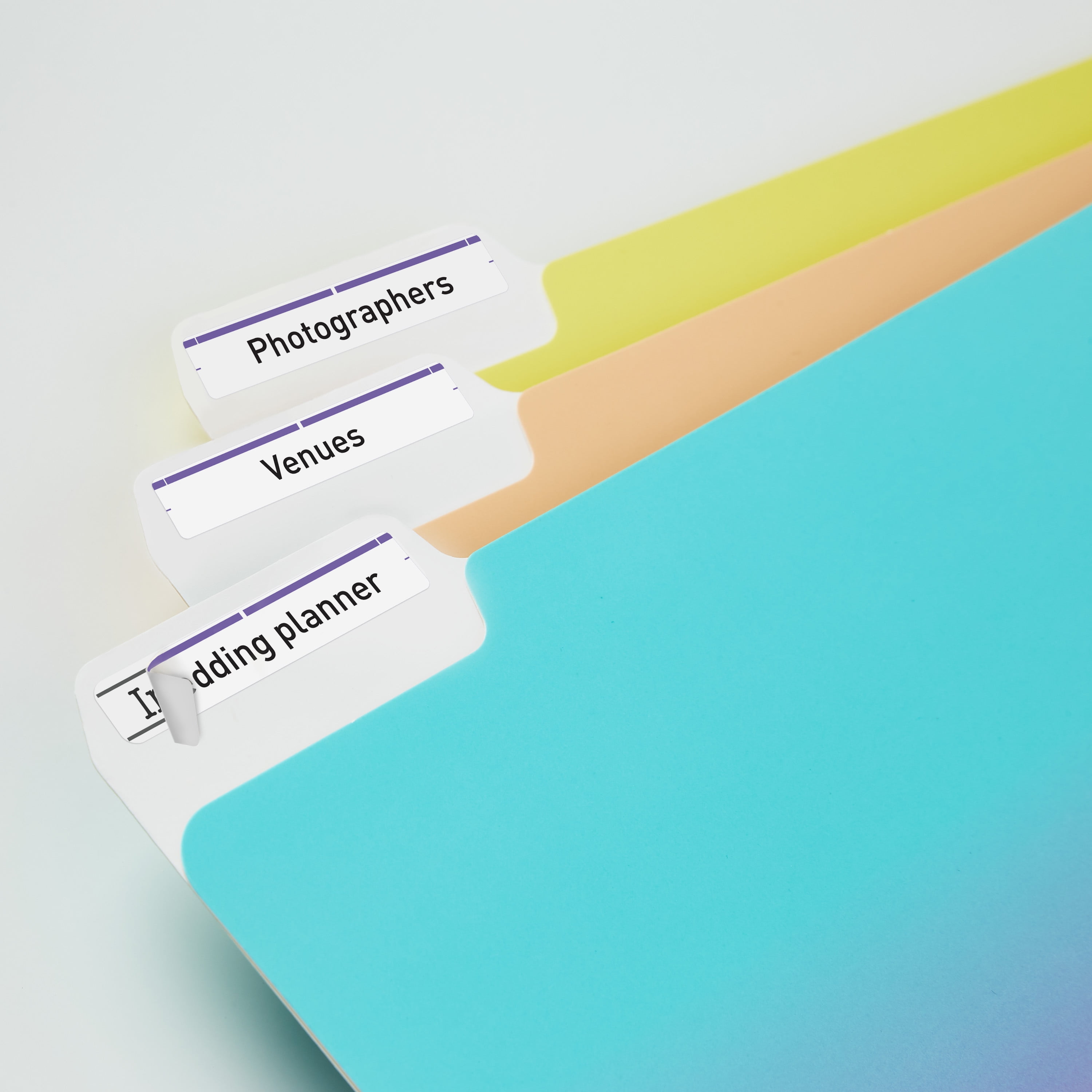 Avery File Folder Labels, 2/3" x 3-7/16", White/Purple (5666)