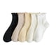thumbnail image 1 of Women's spring and summer style wooden ear edge short style comfortable solid color simple wind cotton socks JK tide day system, 1 of 5