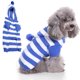thumbnail image 5 of Suéter para mascotas con cuello alto a rayas, cálido y transpirable, para invierno para perros y gatos (azul, S), 5 of 11