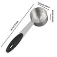thumbnail image 4 of 1/4 cup measuring cup，1 Pcs 60 ML Stainless Steel Coffee Measuring Scoops, Metal Coffee Scoop Measuring Cup with Black Silicone Handle, 4 of 4
