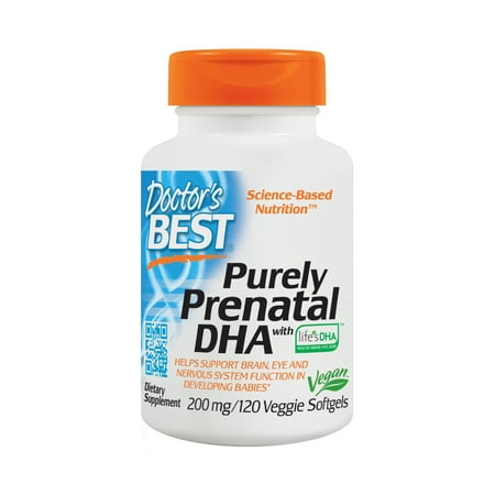 Doctor's Best Purement prénatale DHA 200 mg, gélules végétales, 120 Ct
