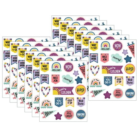 UPC: 0194629114245 | Teacher Created Resources Oh Happy Day Stickers 120 Stickers Per Pack 12 Packs
