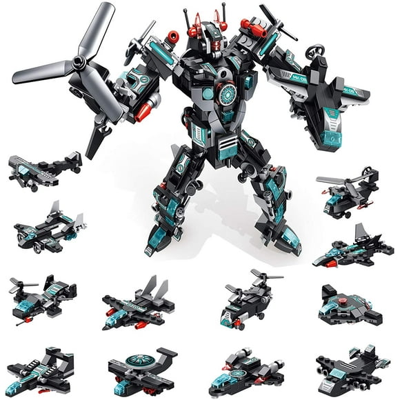 ZECATL Building Toys, STEM Robot Kits for Boys 6-12, 25-in-1 Building Bricks Kits for a Big Robot or 24 Small Space Fighter, Best Gifts for Age 6 7 8+ Year Old Boys, 577PCS Construction Blocks.