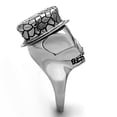 thumbnail image 3 of Womens Rings High polished (no plating) Stainless Steel Ring with Epoxy in Jet TK1121, 3 of 4
