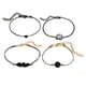 thumbnail image 1 of Cuatro Hojas Calado Negro Pulsera Conjuntos Pulseras Corazón, 1 of 8
