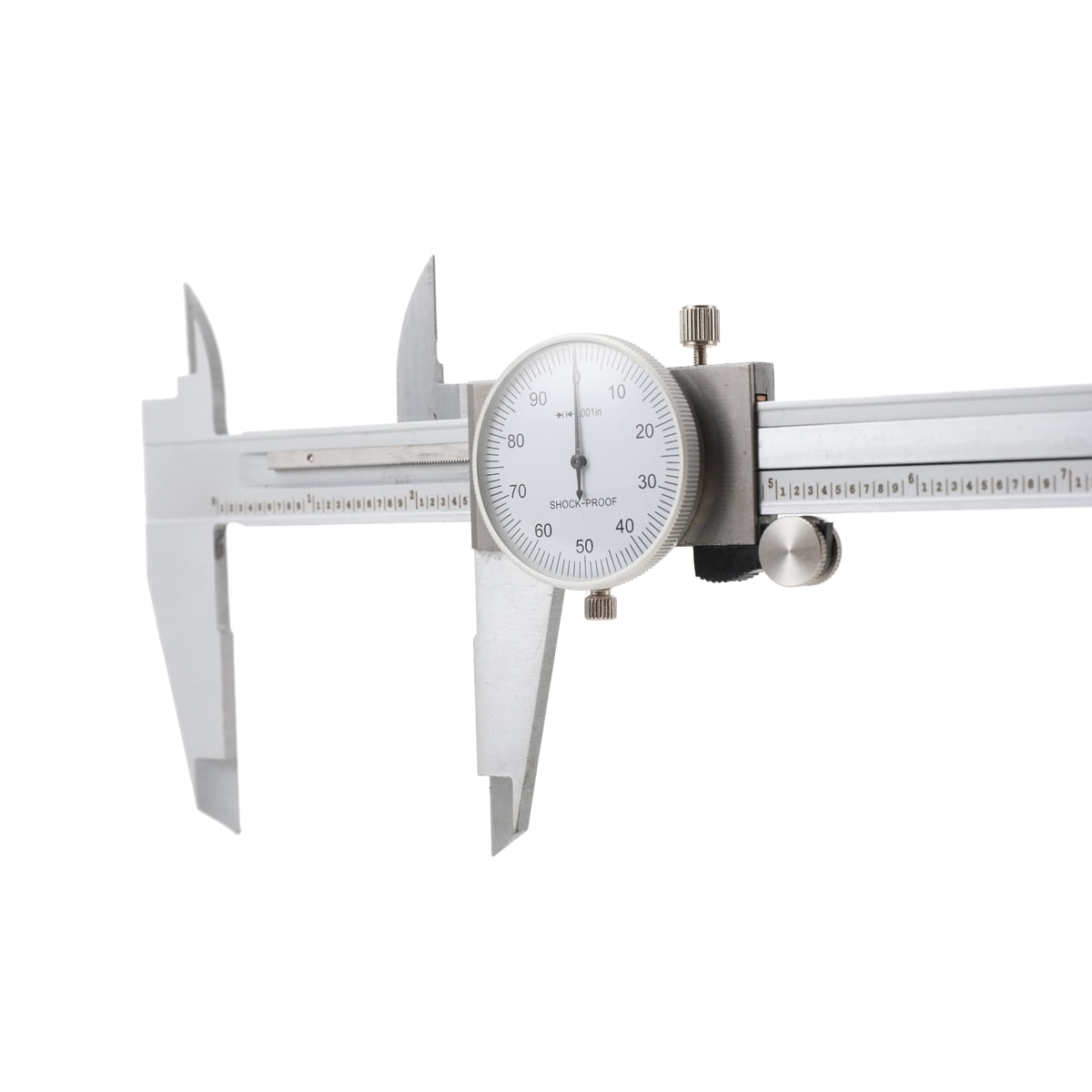 TABODD 12" Dial Caliper 0.001 Stainless Steel Shockproof 4-Way Measurement with Plastic Case