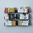 thumbnail image 4 of Wallniture Bali Black Metal Book Shelf Wall Mount Multimedia Storage Rack Floating Display Shelves, Set of 6, 4 of 10