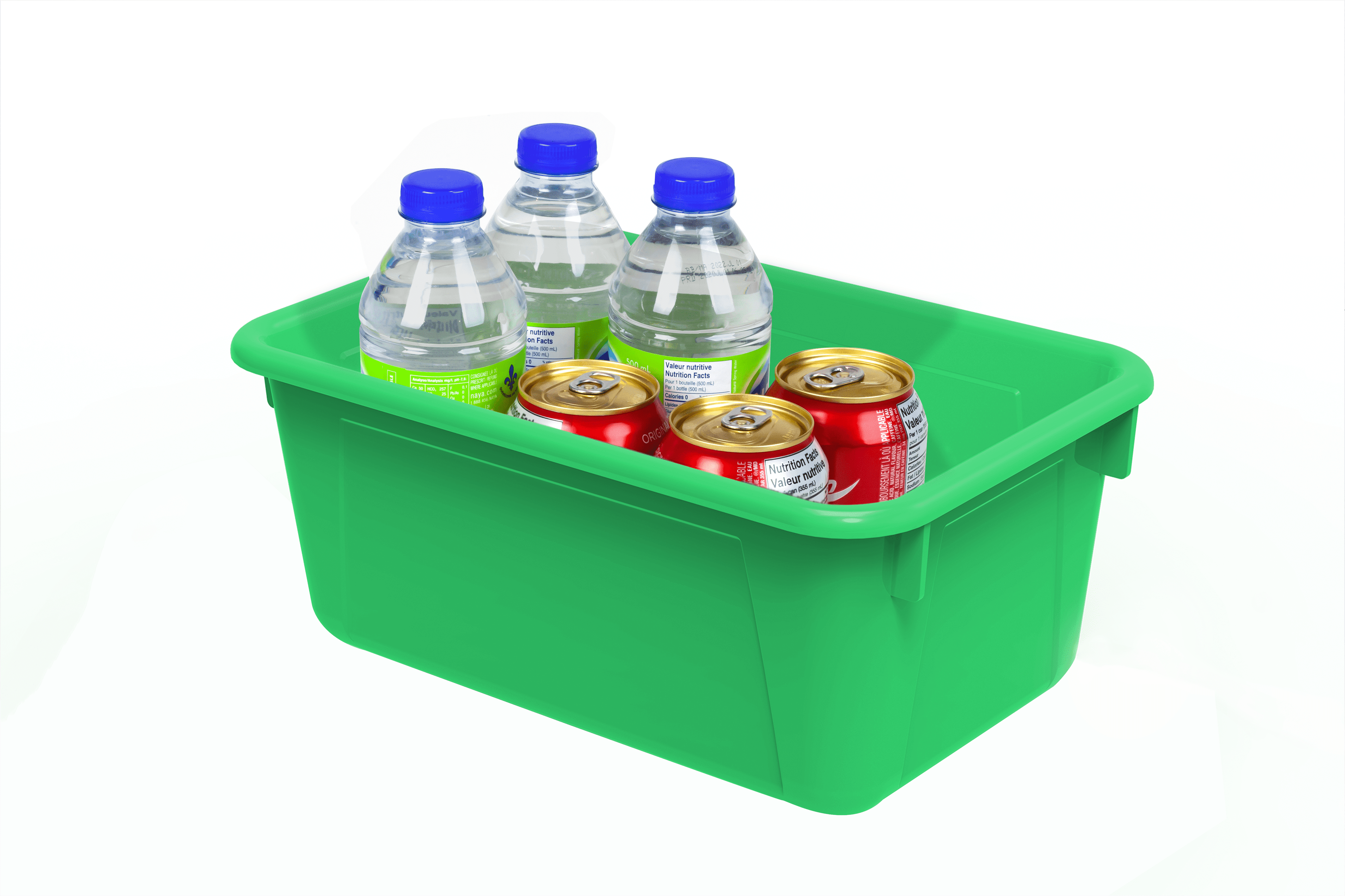 Storex Plastic Cubby Bin, Kids' Craft and Supply Storage, Green, 5-Pack