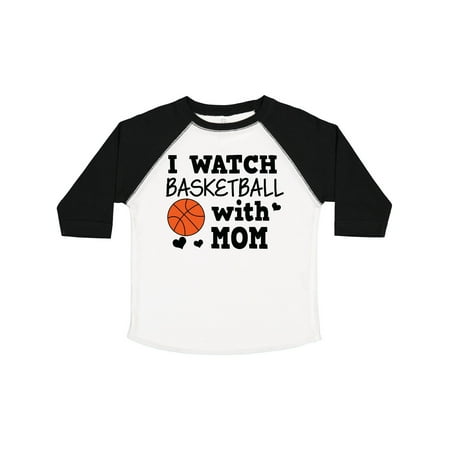 

Inktastic I Watch Basketball with Mom Gift Toddler Boy or Toddler Girl T-Shirt