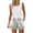 White, variant on Two Piece Sets for Women Summer Lounge Short Sets Tank Square Neck Sleeveless Sweatsuit Drawstring Elastic Waist Shorts with Pockets L