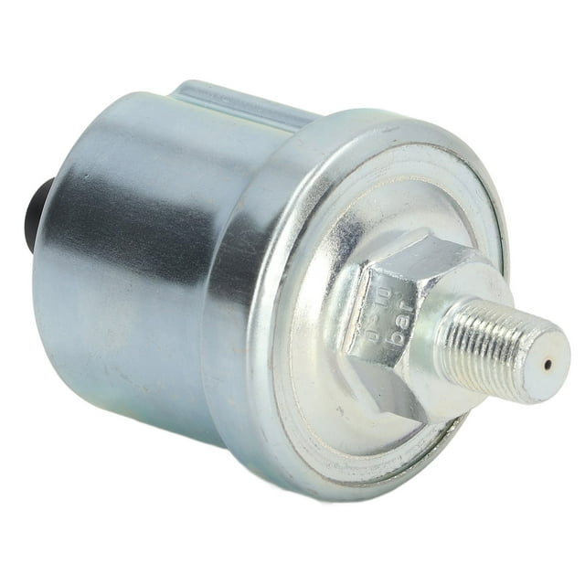 Oil Pressure Sensor Replacement, 1/8NPT Aluminum Alloy Accurate Measurement Stable Oil Pressure Sensor For Industrial Working Matte Finish Double Head,Glossy Finish Double