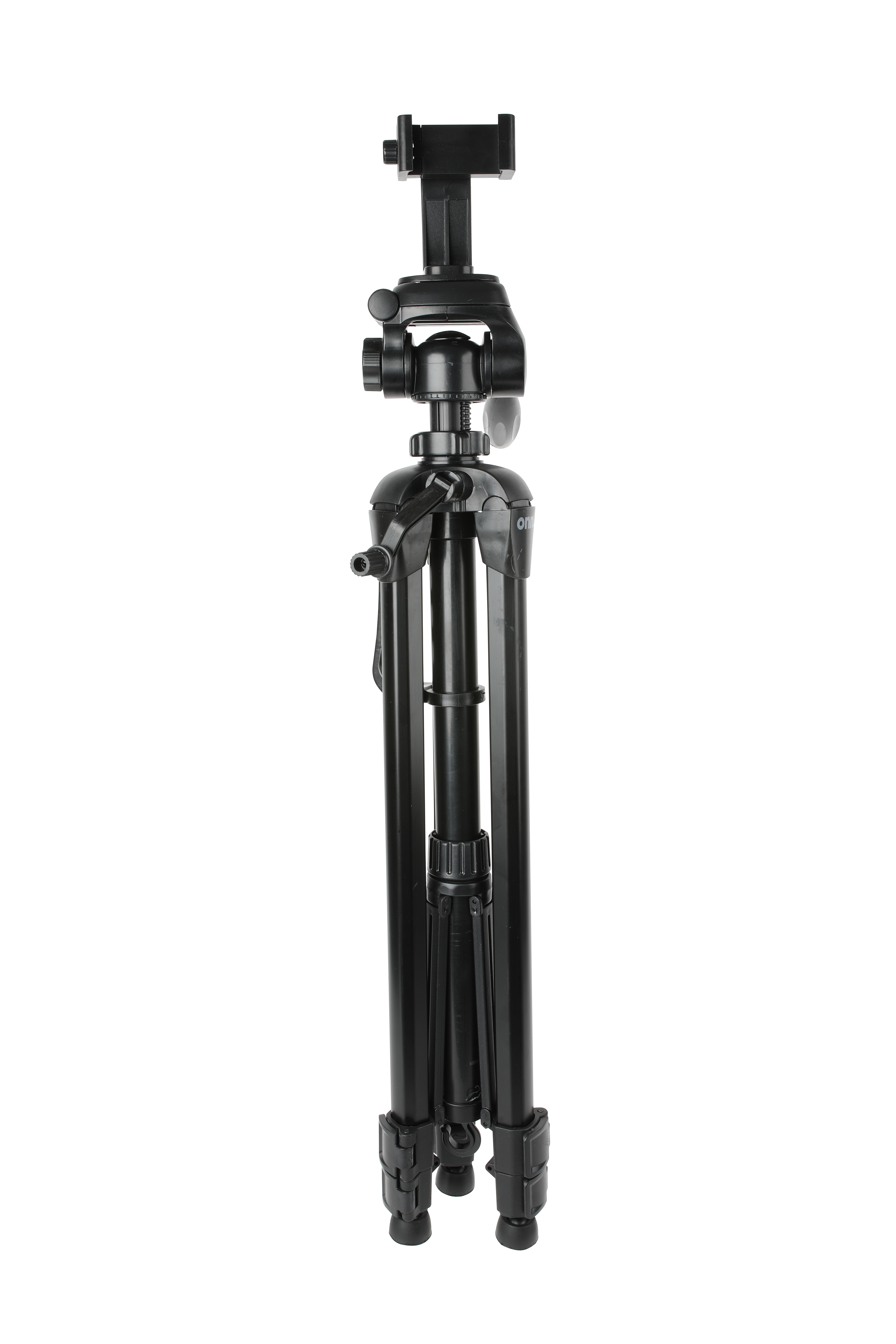 onn. 52-Inch Aluminum Tripod with Smartphone Cradle, Black photo 7