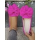 thumbnail image 5 of New Arrival Women's Outdoor Pointed Toe Shallow Mouth Flat Shoes With Butterfly Knot, Rose Medium Washed Cloth Soft Sole Work, Driving Loafers, 5 of 5