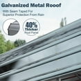 thumbnail image 3 of EROMMY 12x20 FT Metal Carport, Heavy Duty Car Shelter with Galvanized Steel Roof and Frame, Sturdy Car Shed in All Weathers, Easy Assembly Carport for Car, SUV, Tractor and Boat, Gray, 3 of 8