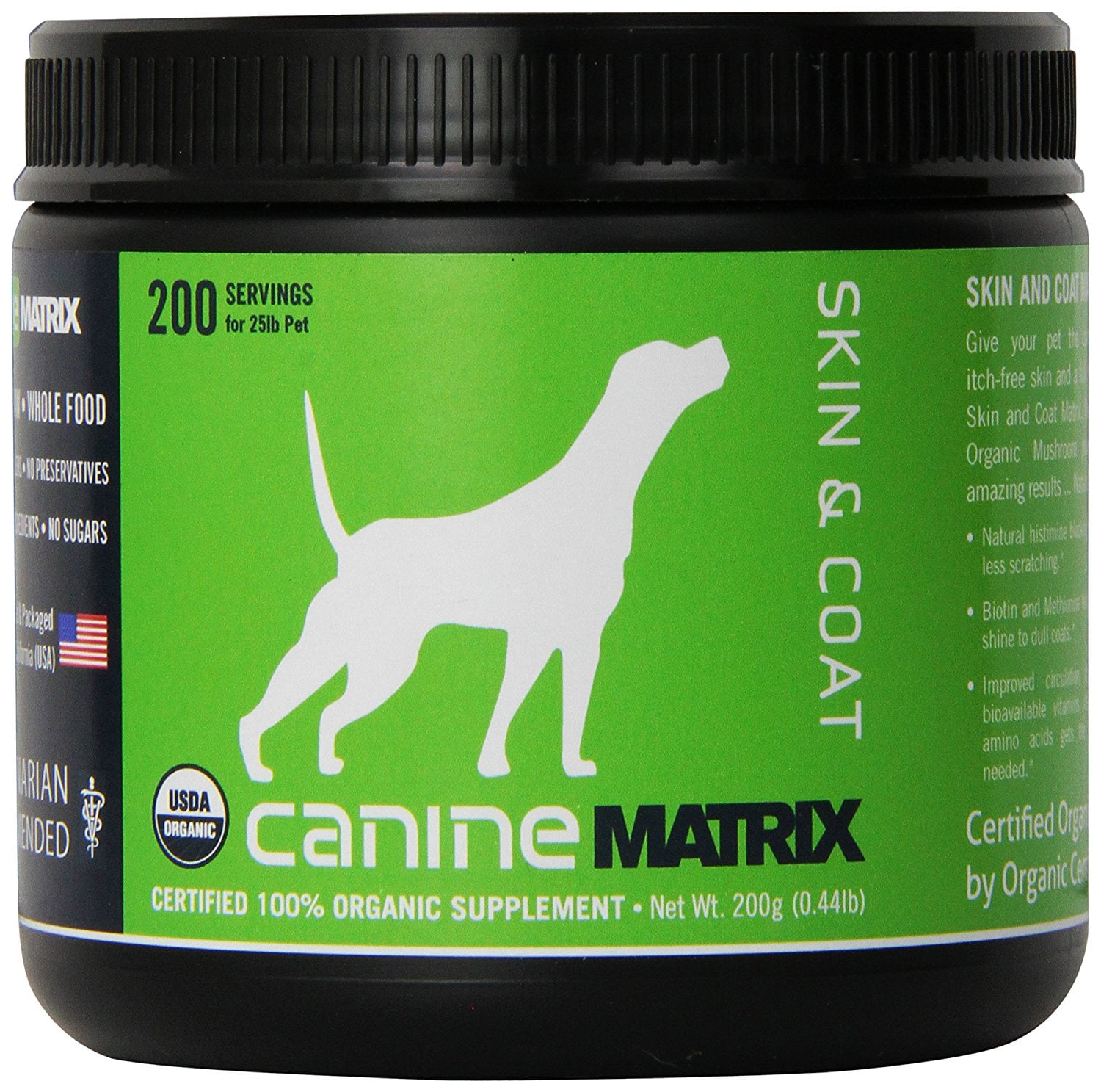 Skin/Coat Mushroom Supplement, Natural histamine blocking for allergy relief and less scratching