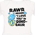 thumbnail image 4 of Inktastic Rawr Means I Love You in Dinosaur Valentine Boys or Girls Long Sleeve Baby Bodysuit, 4 of 5