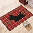 thumbnail image 5 of DouZhe Red Plaid Black Scottish Terrier Rugs Doormat, Non-Slip Machine Washable Carpets Floor Door Mat , 36" x 24", 5 of 7