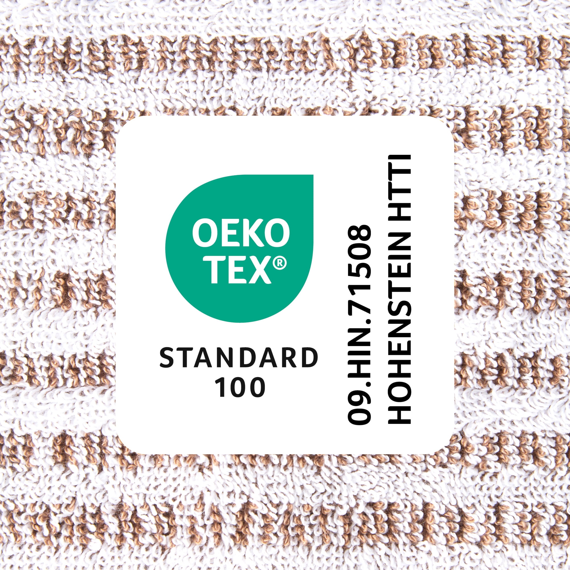 TOWN & COUNTRY PLAY 4-Piece Striped Reversible Terry Brights Washcloth Set, 13"x13", 100% BCI Cotton, Plush & Absorbent 550GSM, Mocha Brown