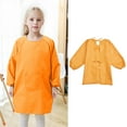 thumbnail image 3 of Tween Paint Smock Aprons For Painting Long Sleeve Kids Orange Apron Pair With A Pocket Art Supplies For Kids 8-12 Years For Child, 3 of 9