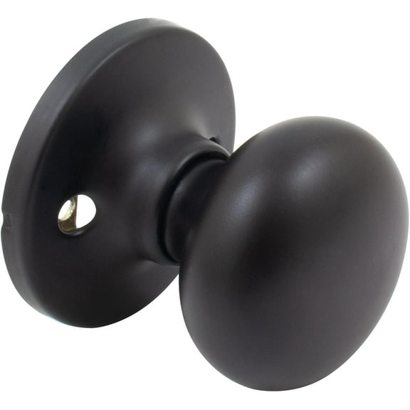 Highland Door Knob, Dummy (Non-Turning) Latch, Matte Black by Stone Harbor Hardware
