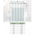 thumbnail image 6 of No Hook Shower Curtain with Snap in Liner, White and Blue Striped Geometric Hotel Shower Curtains for Bathroom, Washable Shower Curtain Liner Set with Mesh Top Window, 36"x72", 6 of 6