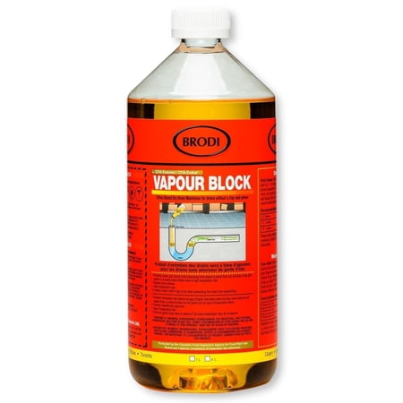 VapourBlock Drain Sealer Liquid & Trap Primer for Unused & Dry Drains, Citrus-Based, Blocks Sewer Gas Odors & Stops P-Trap Evaporation
