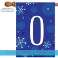 thumbnail image 3 of Toland Home Garden Winter Snowflakes Monogram O Personalized Winter Flag Double Sided 28x40 Inch, 3 of 5