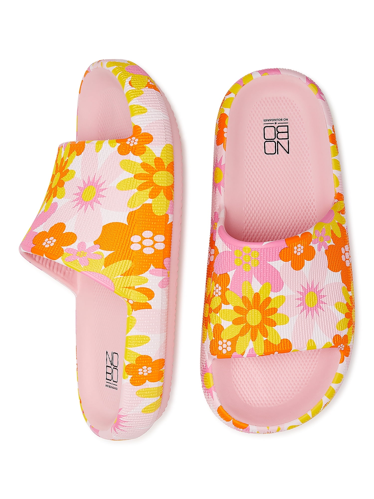 No Boundaries Women's Comfort Slide Sandals - Walmart.com