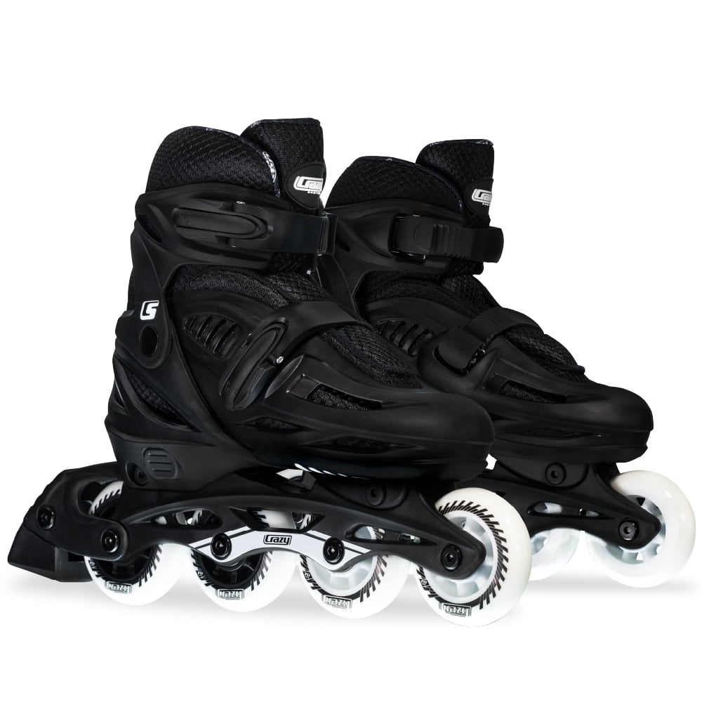 Crazy Skates Adjustable Inline Skates for Girls and Boys - Adjust to fit 4 Sizes