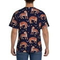 thumbnail image 3 of Qekee Leopard Print Classic Fit T-Shirt Men's Shirt Men's Tight Short Sleeves for Exercise, Running, Mountaineering - Leopard Print, 3 of 9