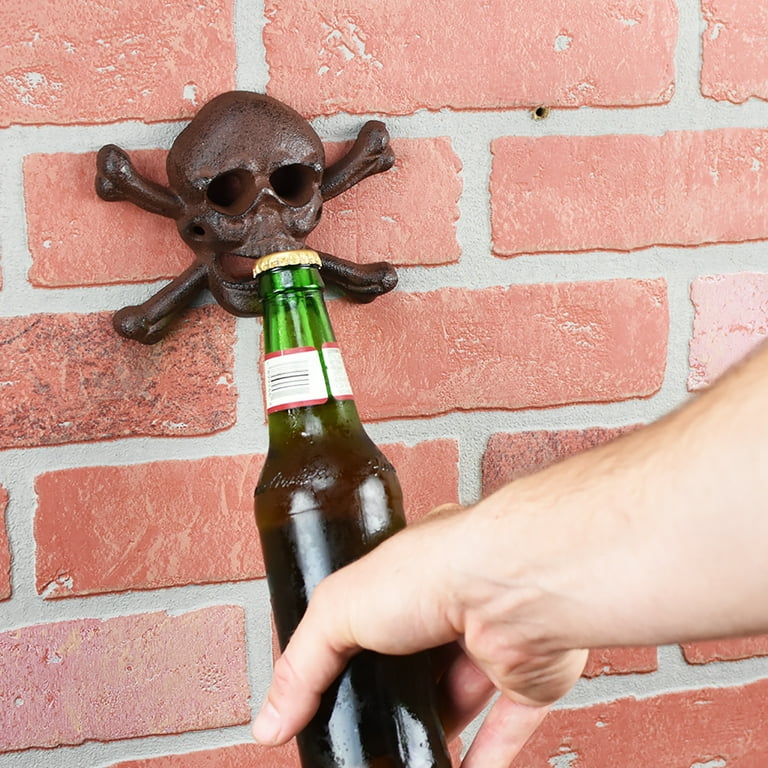 Skull&Crossbones Beer Soda Pop Bottle Cap Opener Metal Wall Mount Bar Pub Decor Skull&Crossbones Beer Soda Pop Bottle Cap Opener Metal Wall Mount Bar Pub Decor