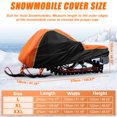 thumbnail image 2 of Unique Bargains Funda para moto de nieve de 370 x 130 x 122 cm, funda para trineo de nieve remolcable impermeable para interiores y exteriores, color negro y naranja, 2 of 7