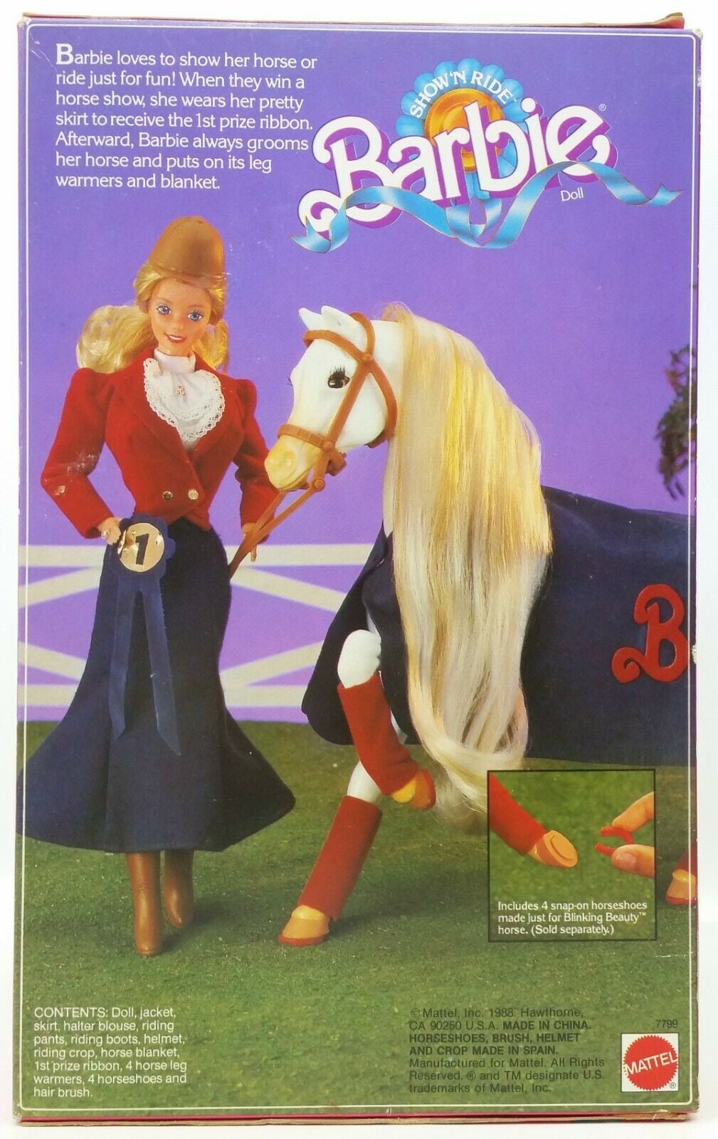 Barbie Vintage collectable Show 'n' Ride Doll - Circa 1988