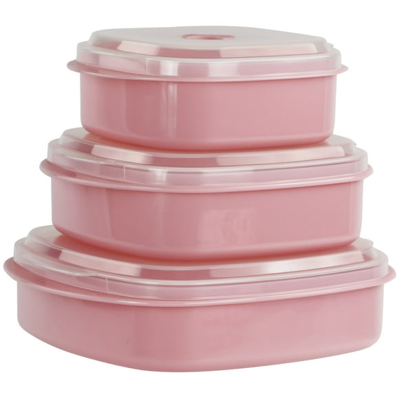 Reston Lloyd Microwave Storage Adjustable Vent on Lids Cookware Set Multiple Sizes Pink