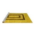 thumbnail image 2 of Ahgly Company Machine Washable Indoor Rectangle Abstract Yellow Contemporary Area Rugs, 2' x 5', 2 of 4