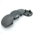 thumbnail image 4 of 4Pcs Carbon Fiber Wheel Hub Center Cap Covers 60mm Black Universal Replace Rim, 4 of 12