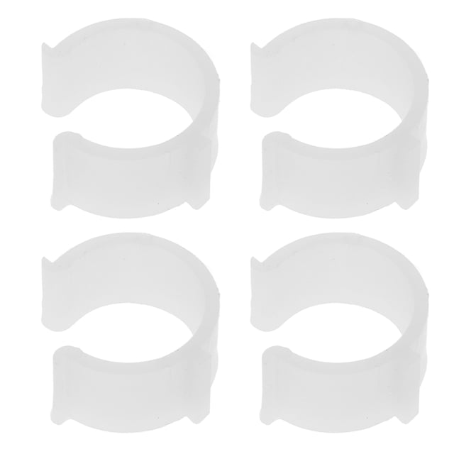 Miangastore Curtain Rod Clamps U Shaped White Plastic for Ceiling Mount 4Pcs