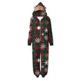 thumbnail image 3 of Odeerbi Christmas Onesie Pajamas for Family Holiday Sleep Jumpsuit Long Sleeve Family Christmas Pajamas Matching Sets Mom Fashion Lattice Print Plush Jumpsuit Sleepwear PJs Set Green, 3 of 7