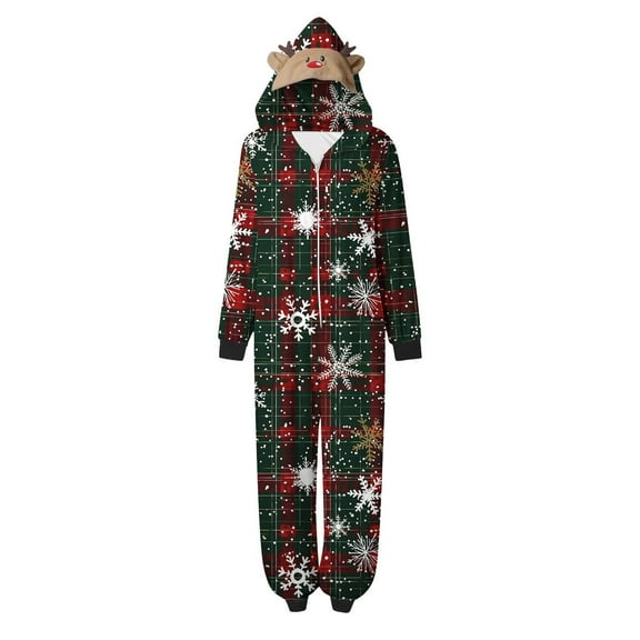 TFEOQRY Family Christmas Pajamas Matching Sets for Mon Fashion Printing Onesie Pajamas Long Sleeved Hooded Sleep Jumpsuit Multicolor(Mon)