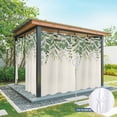 thumbnail image 6 of Outdoor Curtains for Patio Waterproof, Green Leaves Outdoor Privacy Panels Grommet, Summer Botanical Blackout Outside Curtains for Porch/Cabana/Pergola/Gazebo 54"x84", 1 Panel, 6 of 8
