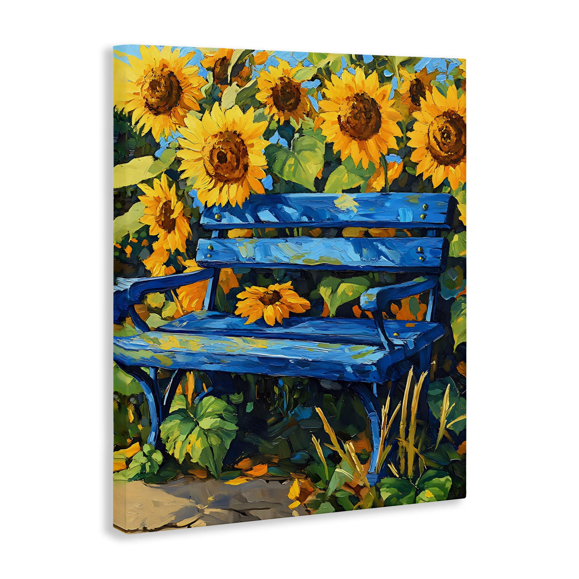 Stupell Industries Bench in Sunflower Field Canvas Wall Art, design by Creative Studio