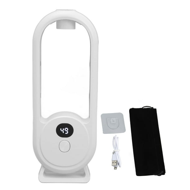Difusor de aceites esenciales automático de 5 velocidades, ultrasónico, con luz ambiental y pantalla LED, para hogar, hotel, color blanco