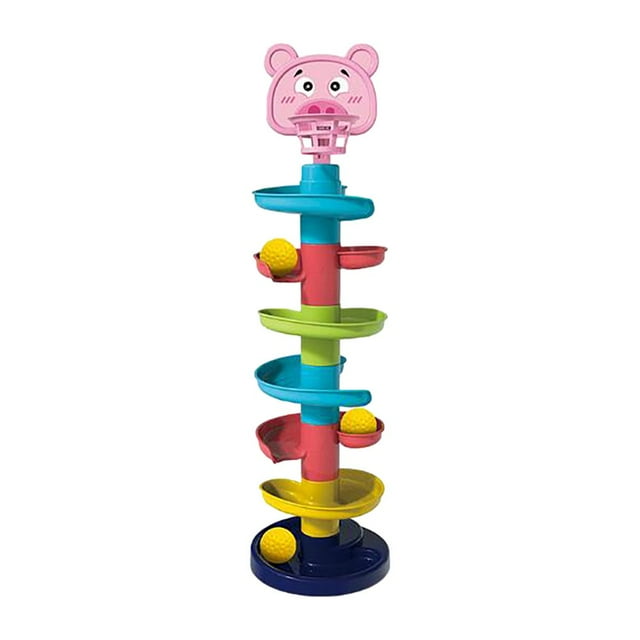 Fun Kids Shooting Track Fun Rolling Ball Baby Gliding Tower Assembly Toy