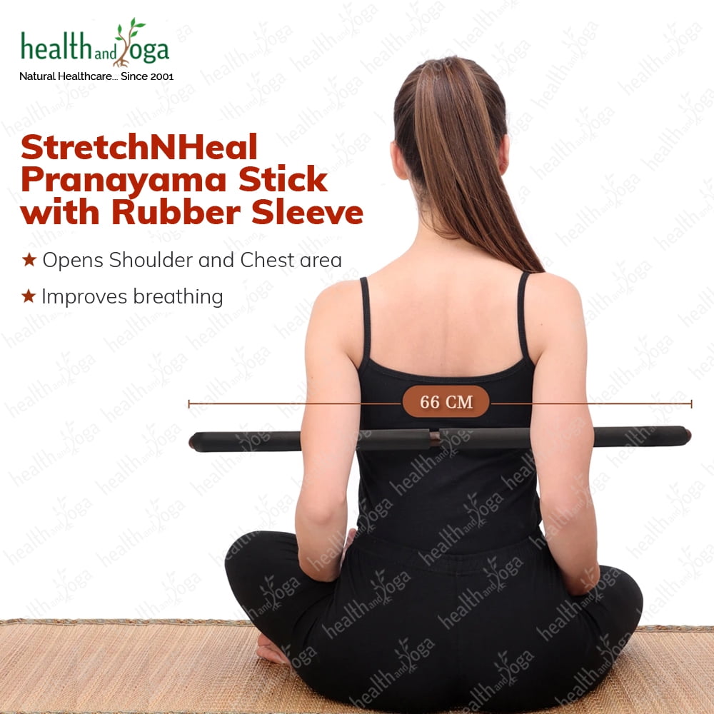 SoulGenie StretchNHeal Wooden Pranayama Stick with Sleeve