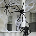 thumbnail image 3 of Halloween Decorations Big Spider 4.9 Ft Black Soft Hairy Scary Spider Fake Large Pops for Halloween Outdoor Yard Party, 3 of 7