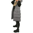 thumbnail image 3 of Fall Winter Women Stand Collar Solid Color Sleeveless Casual Hooded Vest Coat, 3 of 4