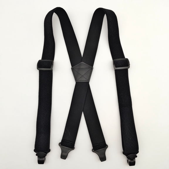 Professional Men's Suspenders with Robust Metal Clips, Adjustable X-Back Elastic Braces Suitable for Heavy-Duty Work Trousers and Formal Events 4x120cm
